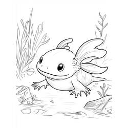Axolotl (Animals) coloring page #220223 to print and color