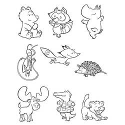 Baby Animals (Animals) coloring page #218087 to print and color