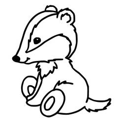 Coloring page: Badger (Animals) #208823 - Free Printable Coloring Pages