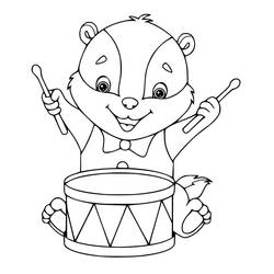 Coloring page: Badger (Animals) #208836 - Free Printable Coloring Pages