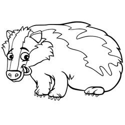 Coloring page: Badger (Animals) #208843 - Free Printable Coloring Pages