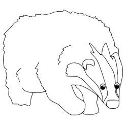Coloring page: Badger (Animals) #208848 - Free Printable Coloring Pages