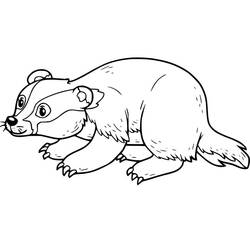 Coloring page: Badger (Animals) #208855 - Free Printable Coloring Pages