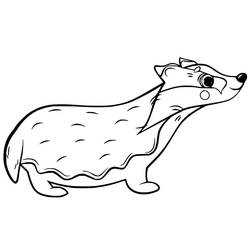 Coloring page: Badger (Animals) #208859 - Free Printable Coloring Pages