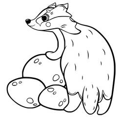 Coloring page: Badger (Animals) #208860 - Free Printable Coloring Pages