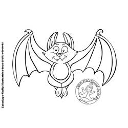 Coloring page: Bat (Animals) #1996 - Free Printable Coloring Pages