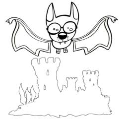 Coloring page: Bat (Animals) #2071 - Free Printable Coloring Pages