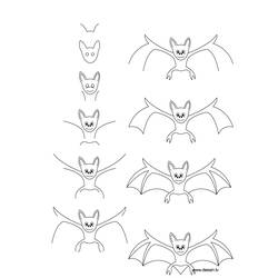 Coloring page: Bat (Animals) #2098 - Printable coloring pages