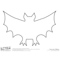 Coloring page: Bat (Animals) #2114 - Printable coloring pages