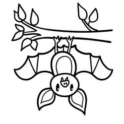 Bat (Animals) coloring page #212496 to print and color