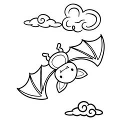 Bat (Animals) coloring page #212505 to print and color