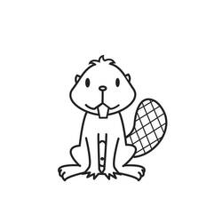 Coloring page: Beaver (Animals) #1593 - Printable coloring pages