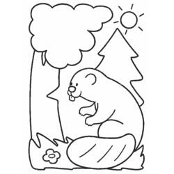 Coloring page: Beaver (Animals) #1594 - Printable coloring pages