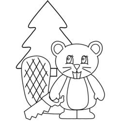 Coloring page: Beaver (Animals) #1620 - Printable coloring pages