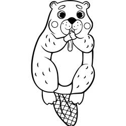 Beaver (Animals) coloring page #207207 to print and color