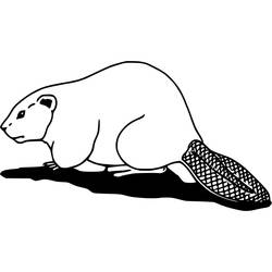 Beaver (Animals) coloring page #207212 to print and color