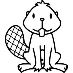 Beaver (Animals) coloring page #207214 to print and color
