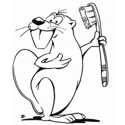 Beaver (Animals) coloring page #207220 to print and color