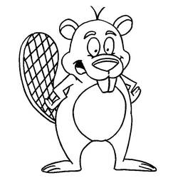 Beaver (Animals) coloring page #207229 to print and color