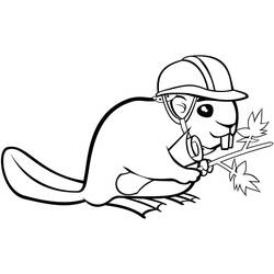 Beaver (Animals) coloring page #207232 to print and color