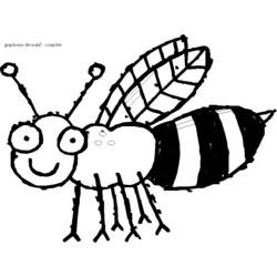 Coloring page: Bee (Animals) #165 - Free Printable Coloring Pages
