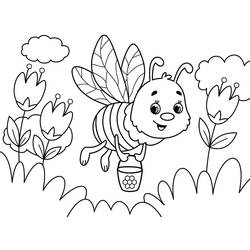 Bee (Animals) coloring page #184185 to print and color