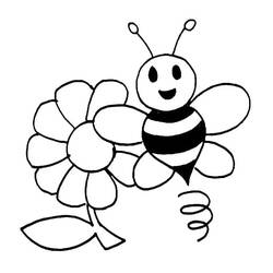 Bee (Animals) coloring page #184198 to print and color
