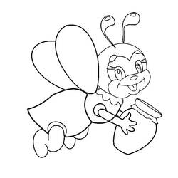 Bee (Animals) coloring page #184200 to print and color