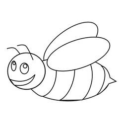 Coloring pages: Bee - Printable Coloring Pages