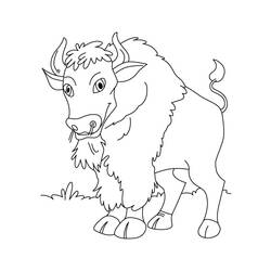 Coloring page: Bison (Animals) #1219 - Printable coloring pages