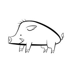 Coloring pages: Boar - Free Printable Coloring Pages