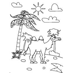 Camel (Animals) coloring page #205468 to print and color