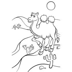 Camel (Animals) coloring page #205495 to print and color