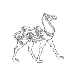 Camel (Animals) coloring page #205502 to print and color