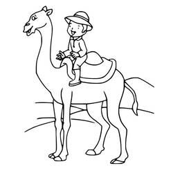 Camel (Animals) coloring page #205507 to print and color