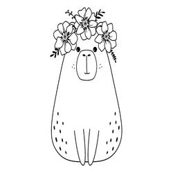Capybara (Animals) coloring page #207567 to print and color