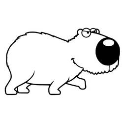 Capybara (Animals) coloring page #207572 to print and color