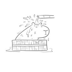 Capybara (Animals) coloring page #207591 to print and color