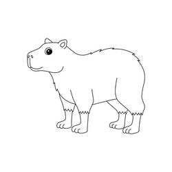 Capybara (Animals) coloring page #207593 to print and color