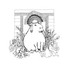 Capybara (Animals) coloring page #207596 to print and color