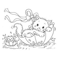 Cat (Animals) coloring page #174958 to print and color