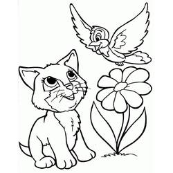 Cat (Animals) coloring page #174959 to print and color