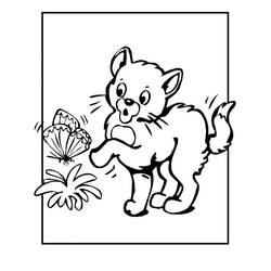 Cat (Animals) coloring page #174960 to print and color