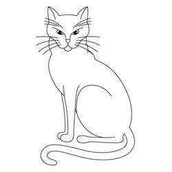 Cat (Animals) coloring page #174961 to print and color