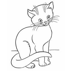 Cat (Animals) coloring page #174962 to print and color