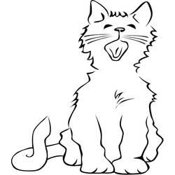 Cat (Animals) coloring page #174970 to print and color