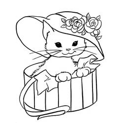 Cat (Animals) coloring page #174972 to print and color