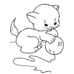 Cat (Animals) coloring page #174973 to print and color