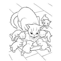 Cat (Animals) coloring page #174976 to print and color