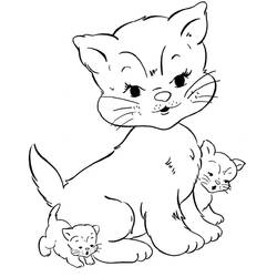 Cat (Animals) coloring page #174977 to print and color